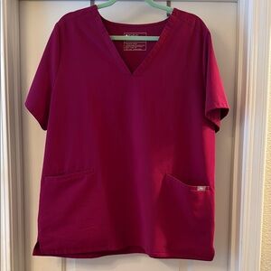Women's Figs Casma Raspberry Sorbet Scrub Top